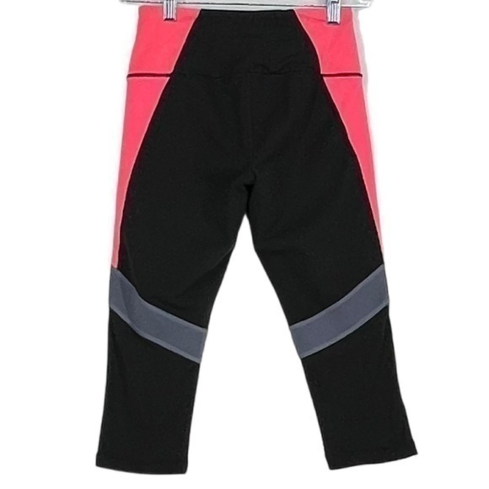 Victoria’s Secret Sport Knockout Crop Legging XS Color Block Black Grey Pink